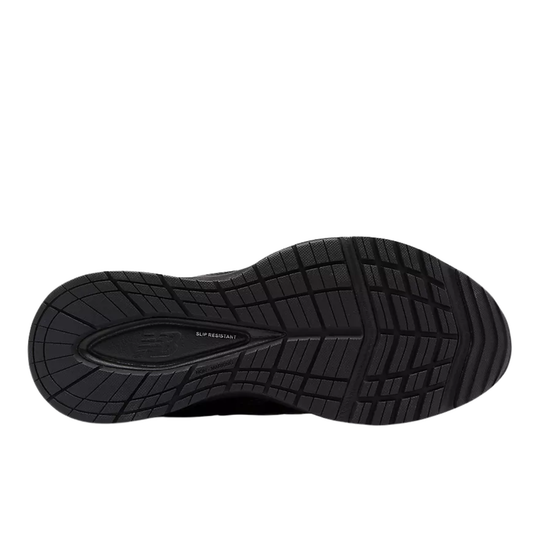 bottom sole of New Balance Women's WX608v5 Slip Resistant Training Shoes - Black on white background