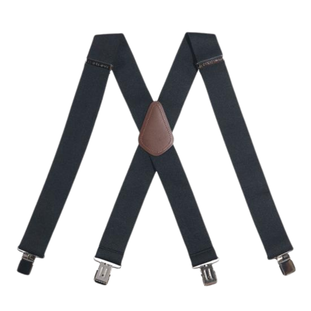 Carhartt Rugged Flex Elastic Suspenders - Black on a plain white bakground