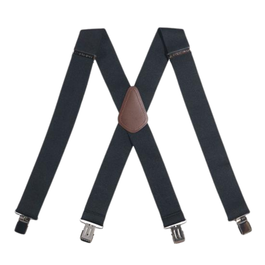 Carhartt Rugged Flex Elastic Suspenders - Black on a plain white bakground