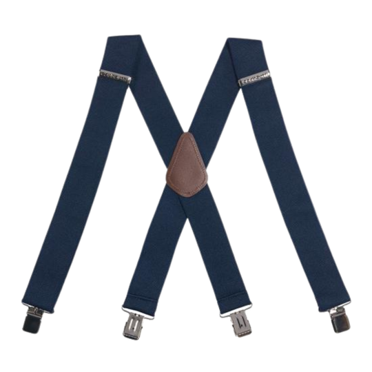 Carhartt Rugged Flex Elastic Suspenders - Navy on a plain white background