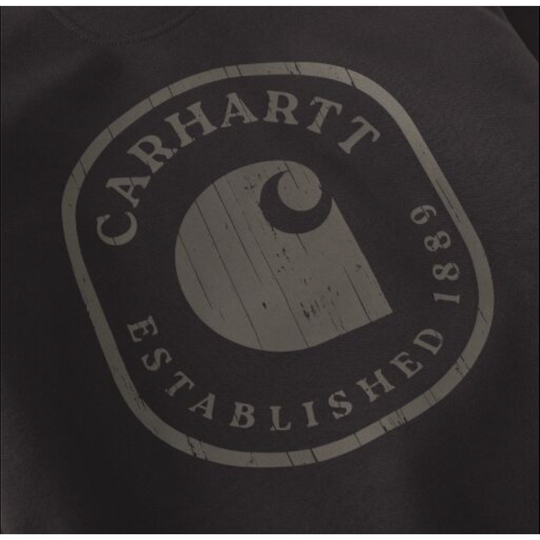 arge distressed gray Carhartt logo graphic 