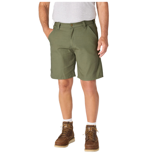 Carhartt Men's Loose Fit 9 Inch Stateline Short - Dusty Olive on plain white background