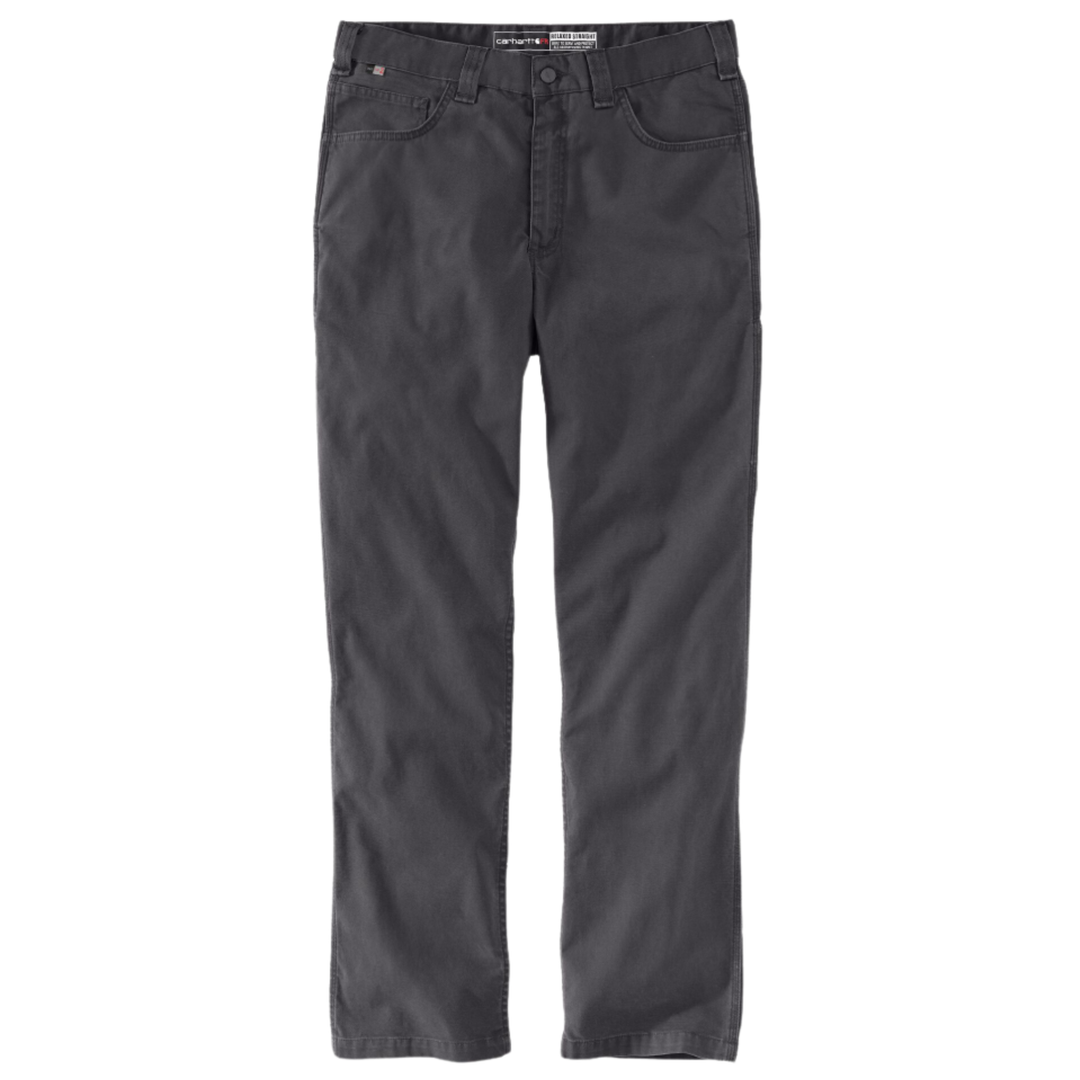 Carhartt Men's Flame Resistant Canvas 5 Pocket Work Pant - Shadow on plain white background