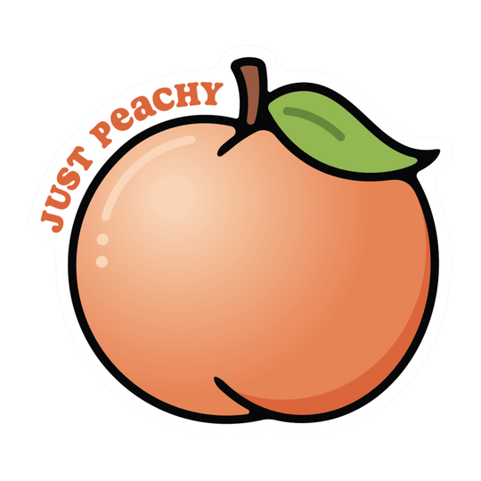 Sticker Northwest Just Peachy on a plain white background