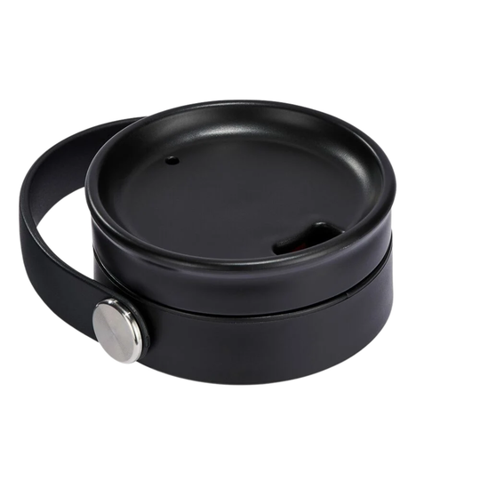 BlackHydro Flask water bottle lid on a white background