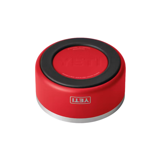 Red and black Yeti container on a white background