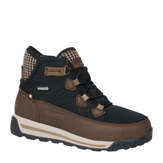 Nexgrip Women's Ice Wonder Mid Winter Boots - Brown on a plain white background
