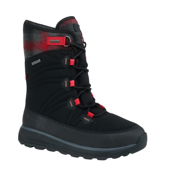 Nexgrip Women's Ice Wonder Hi Winter Boots - Black/Red on a plain white background