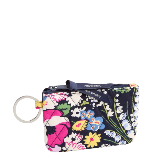 Floral patterned keychain pouch on a white background