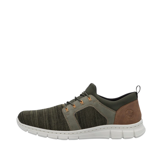 green casual shoe on a white background