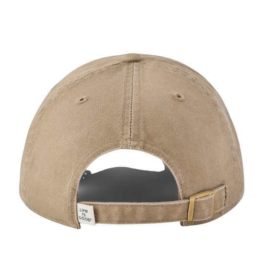 Life Is Good Adult Unisex Beer Me Arch Chill Cap - Mushroom Brown on a white background