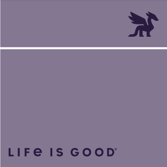 Life Is Good Women's Good Crafty Hoodie - Dusk Purple with the text life is good on a purple background