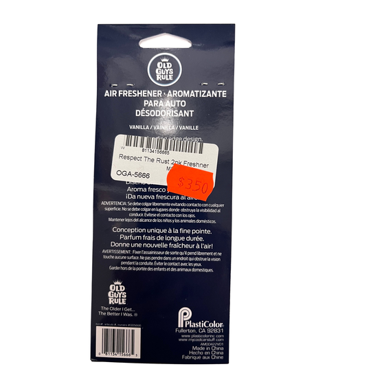 Old Guys Rule Respect The Rust 2 Pack Freshener