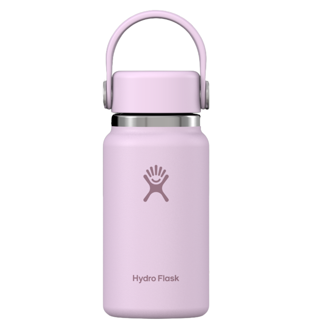 Hydro Flask Micro Hydro 200 mL Water Bottle - Dawn Pink on a plain white background