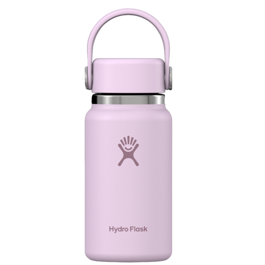 Hydro Flask Micro Hydro 200 mL Water Bottle - Dawn Pink on a plain white background