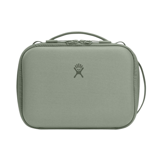 A sage green waterproof pouch case with a top carry handle and a small dark gray Hydro logo in the center, shown on a plain white background.