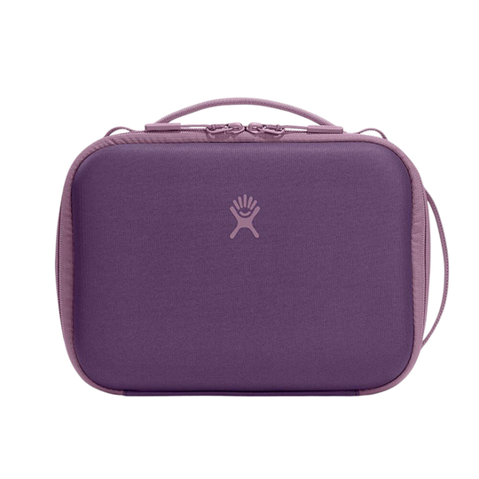 A purple Hydrocamping hard case with a top handle and shoulder strap, featuring the brand's logo on the front, set against a plain white background.