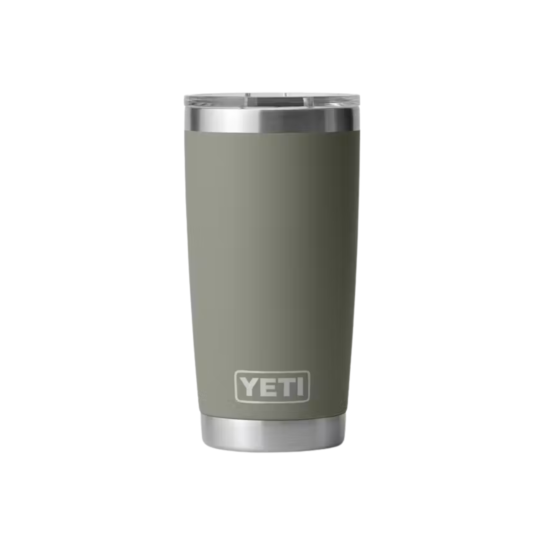 YETI Rambler 20 oz Tumbler With Magslider Lid - Pampa Green on a white background