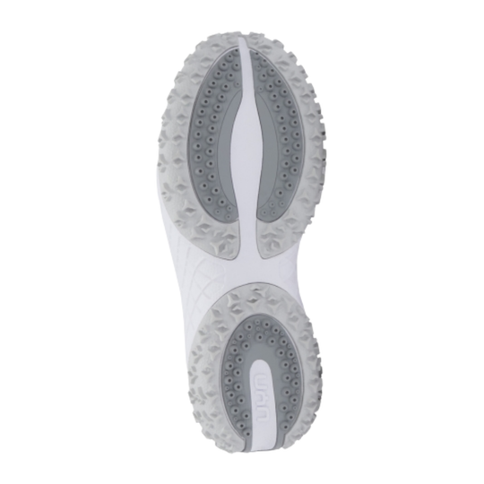 Bottom grey and white sole on a white background