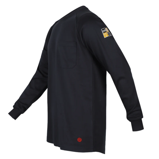 NKE Men's Flame Resistant Long Sleeve Work Shirt - Navy