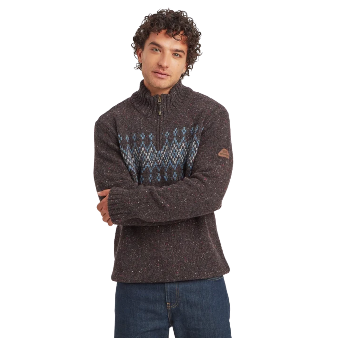 Sherpa Men's Dumji Quarter Zip Sweater - Black