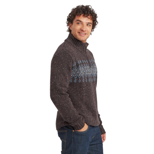 Sherpa Men's Dumji Quarter Zip Sweater - Black