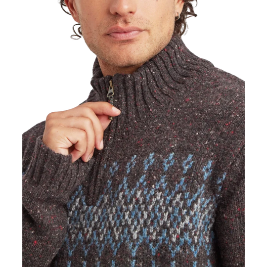 Sherpa Men's Dumji Quarter Zip Sweater - Black