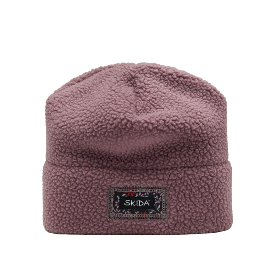 Skida High Pile Polartec Fleece Hat - Sugarplum on a white background