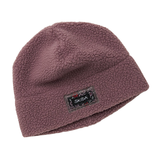 Skida High Pile Polartec Fleece Hat - Sugarplum on a white background
