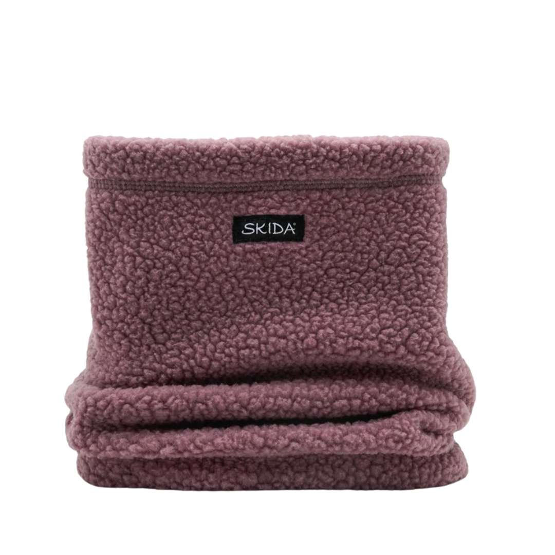Skida High Pile Polartec Fleece Neckwarmer - Sugarplum on a white background