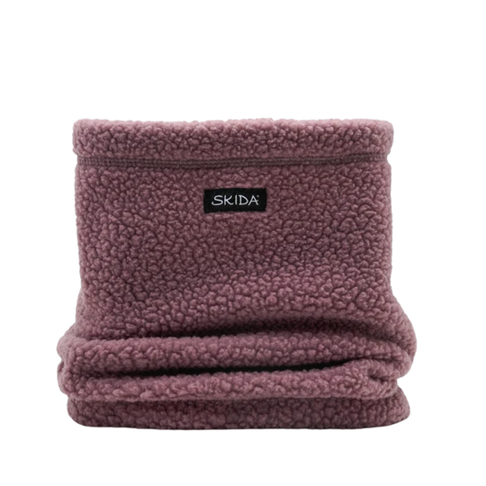 Skida High Pile Polartec Fleece Neckwarmer - Sugarplum on a white background