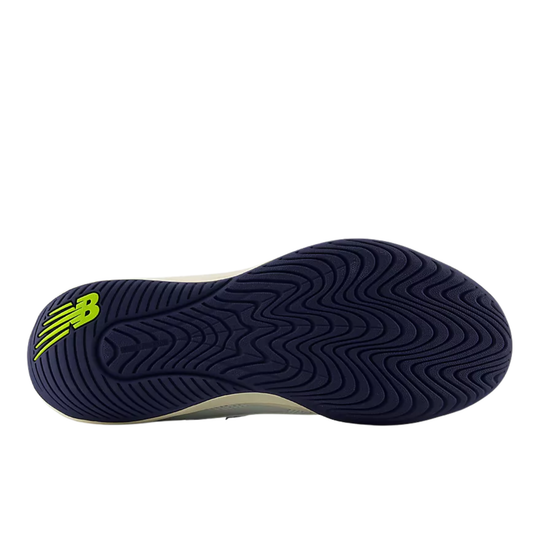 Bottom navy sole with green NB letter on a white background