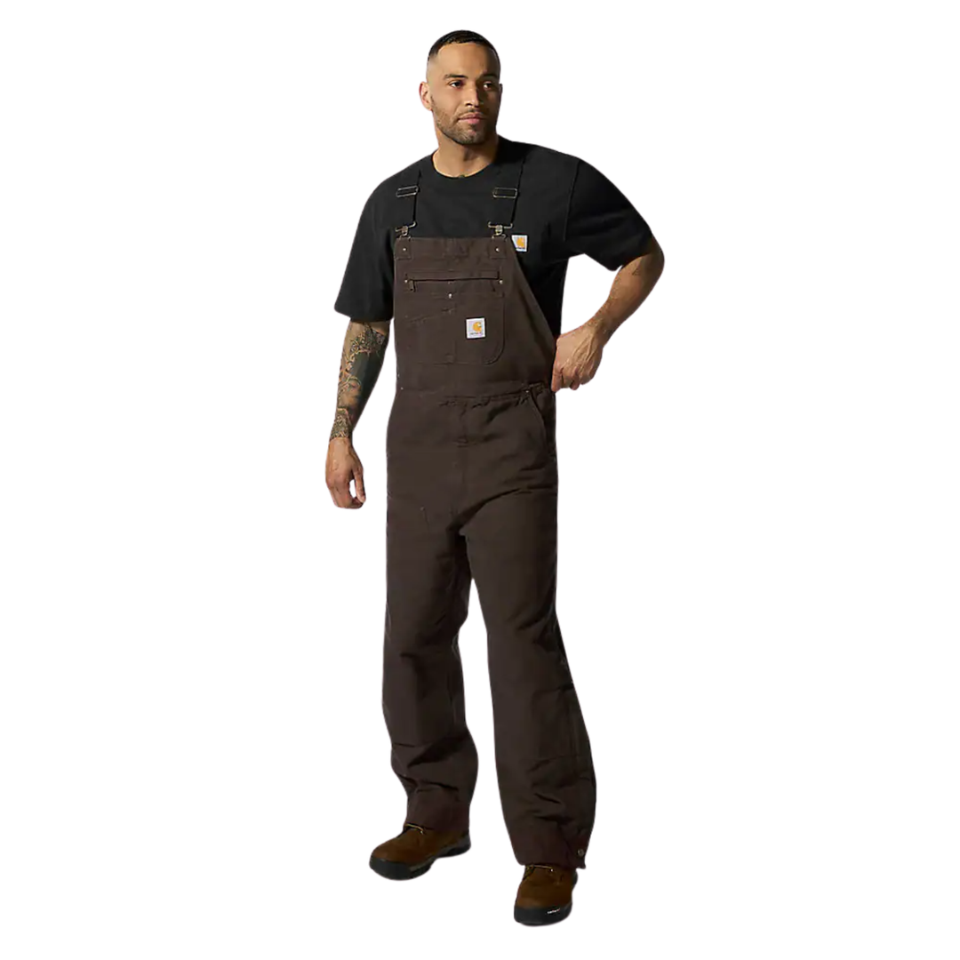 Carhartt Men's Loose Fit Insulated Bib Overall - Dark Brown