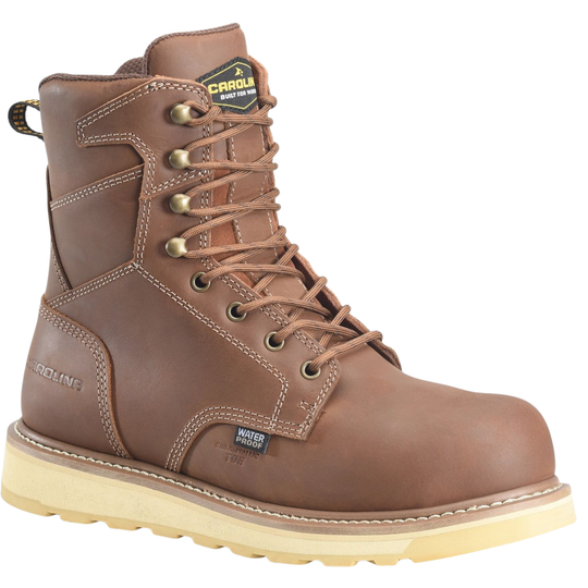 Carolina Men's Gruntz 8 Inch Waterproof Composite Toe Work Boots - Brown