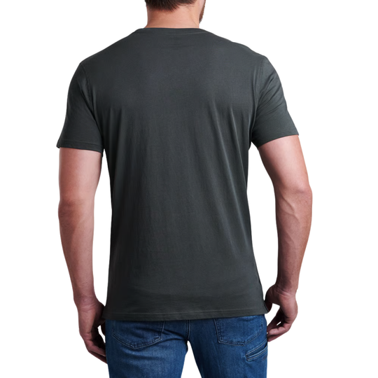 Kuhl Men's Superair T - Carbon on a male model on a white background