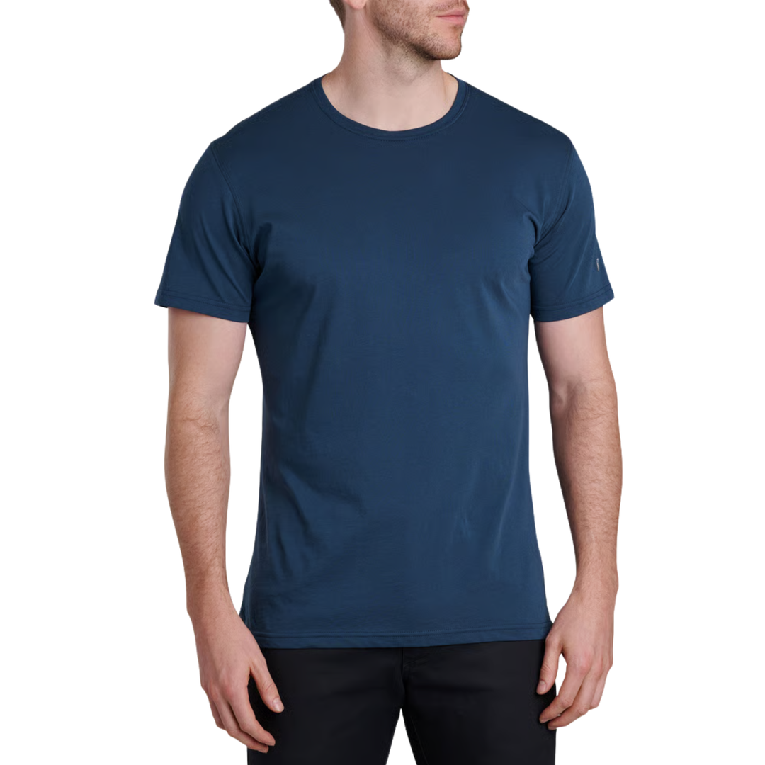Kuhl Men's Superair T - Pirate Blue on male model on a white background