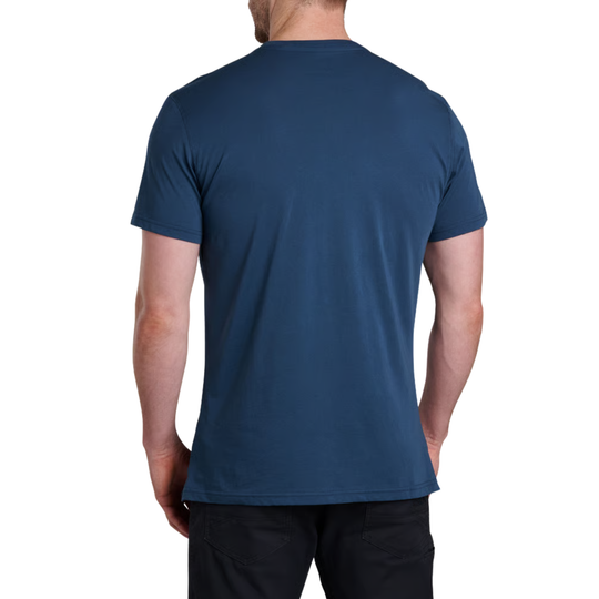 Kuhl Men's Superair T - Pirate Blue on male model on a white background