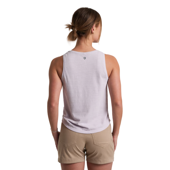 Kuhl Women's Willa Henley Tank - Lilac on female model on white background