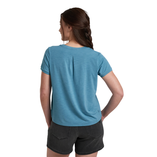 Kuhl Women's Inspira Short Sleeve - Alpine Lake on a female model on a white background