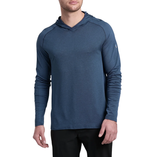 Kuhl Men's Eclipser Hoody - Pirate Blue on male model on a white background