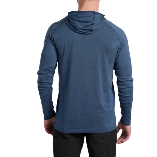 Kuhl Men's Eclipser Hoody - Pirate Blue on male model on a white background