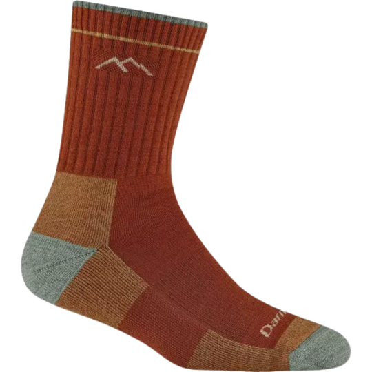 Darn Tough Vermont Women's Hiker Micro Crew Cushion - Amber on a white background