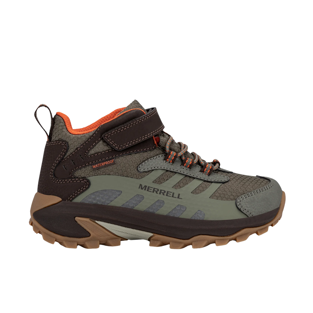 Black sneaker with a patterned design on a white background