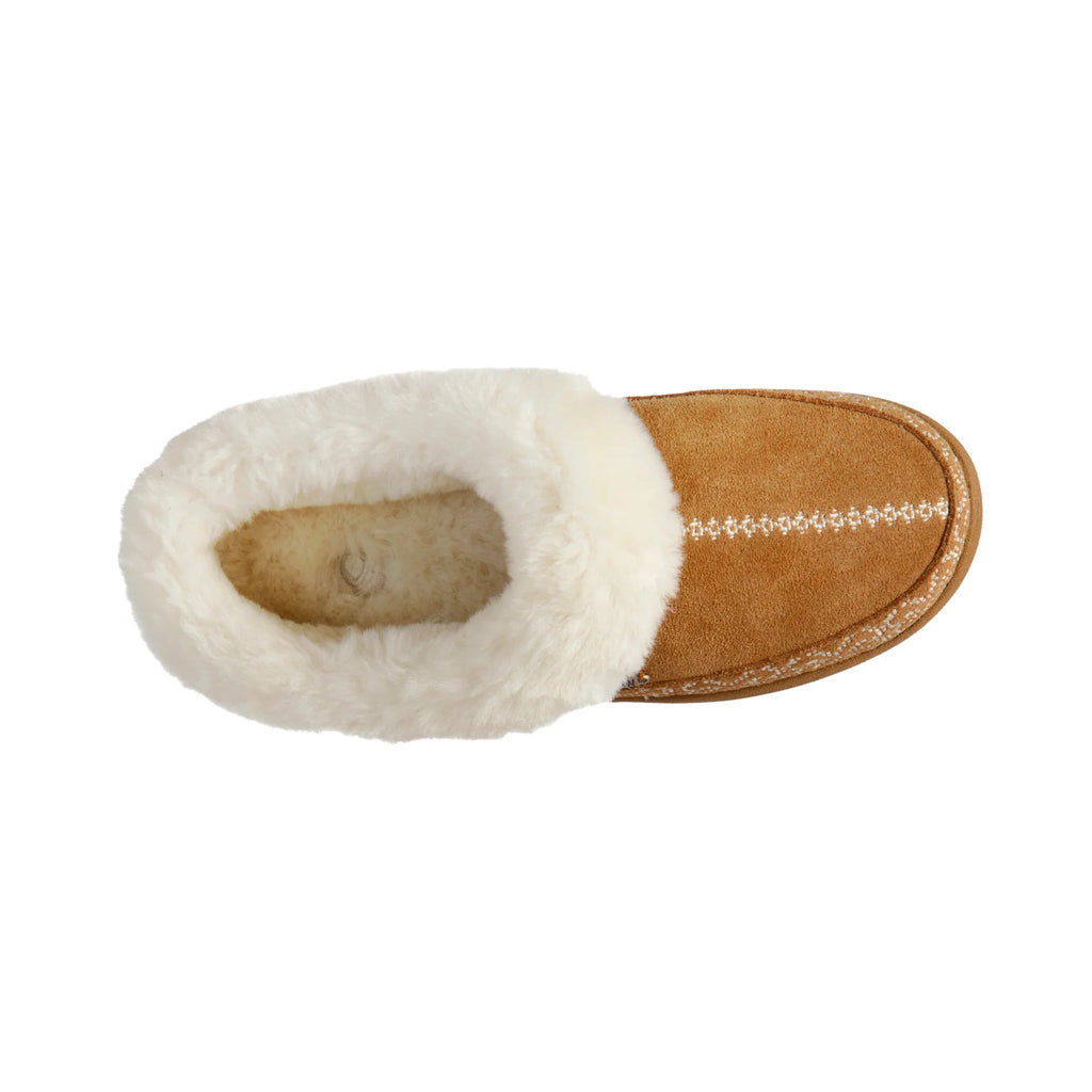 Acorn Women's Greta Embroidered Clog Slippers - Buckskin - Lenny's Shoe & Apparel