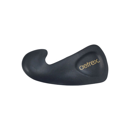 Black contoured orthotic insole with aetrex logo