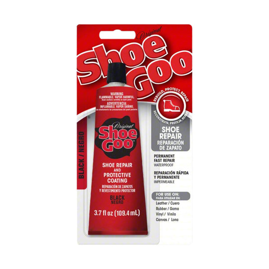 Shoe Goo packaging with red and black design on a white background