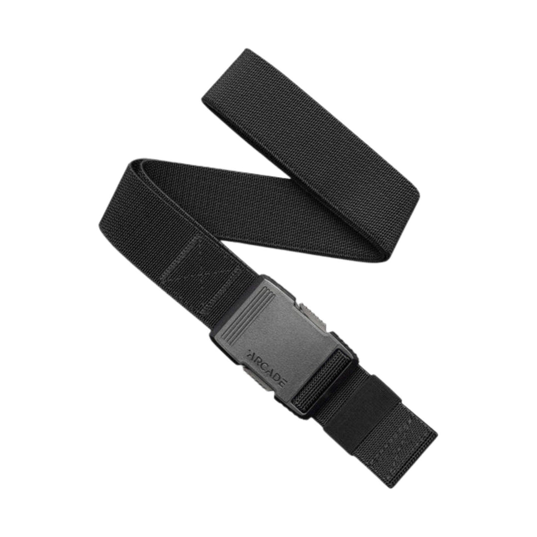 Black nylon web belt with gray plastic buckle