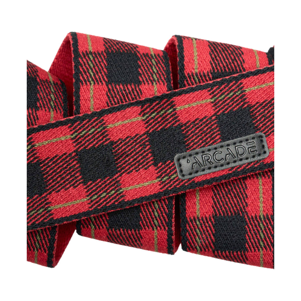 Arcade Plaid Belt - Red/Black - Lenny's Shoe & Apparel