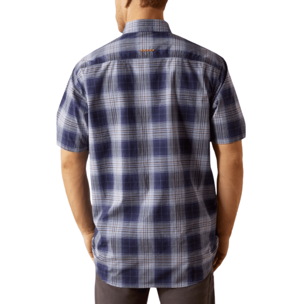 Ariat Men's Made Tough Durastretch Work Shirt - Blue Plaid - Lenny's Shoe & Apparel