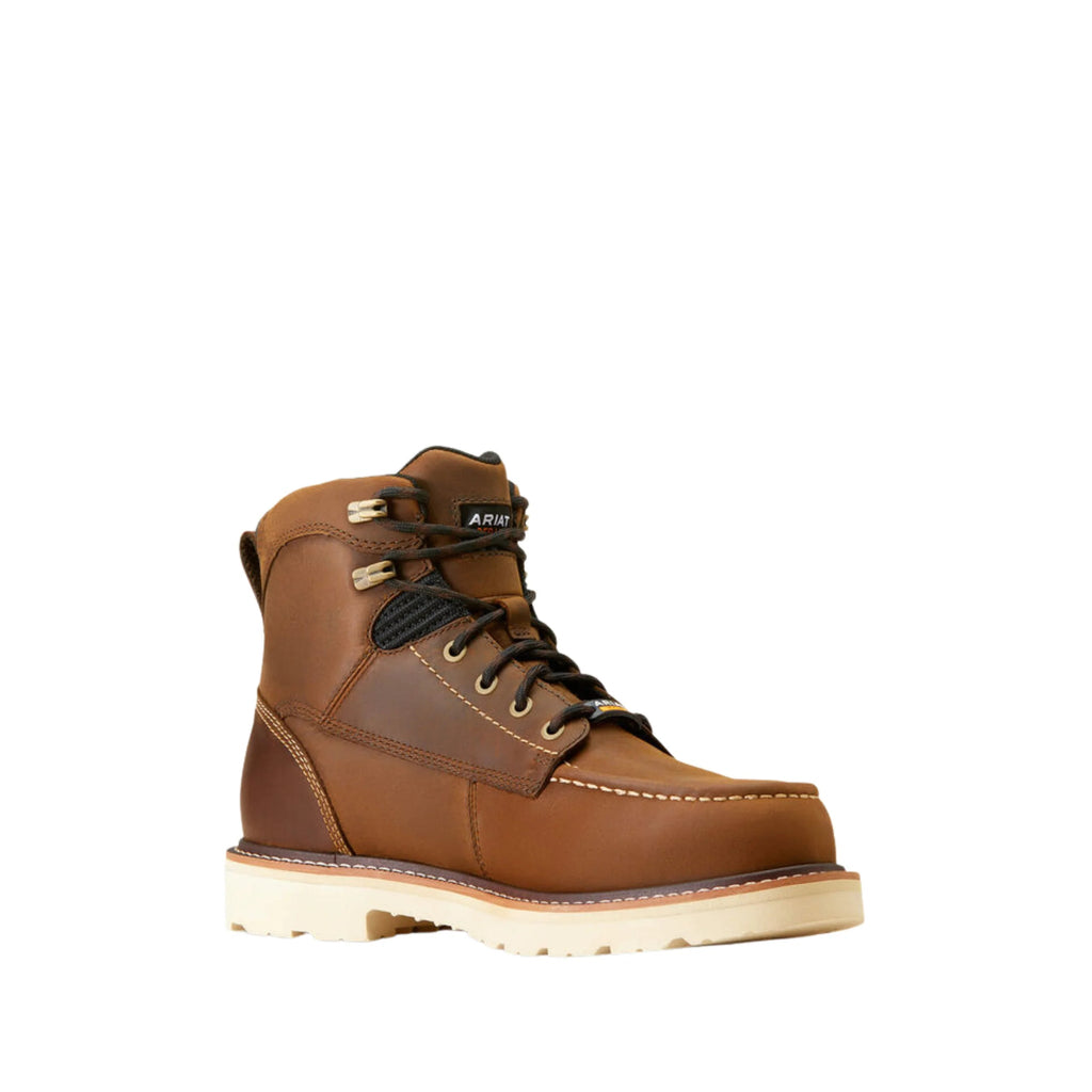 Ariat Men's Rebar Lift 6 Inch Waterproof Composite Toe Work Boots - Distressed Brown - Lenny's Shoe & Apparel